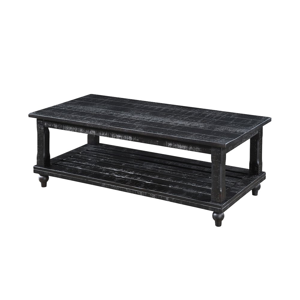 Cade 3-Piece Wood Occasional Table Set in Black. Picture 3