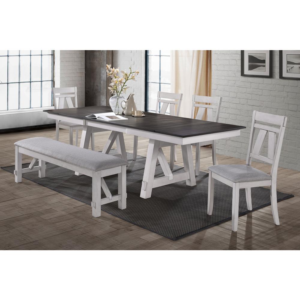 Maisie Bench-White/ Brown. Picture 4