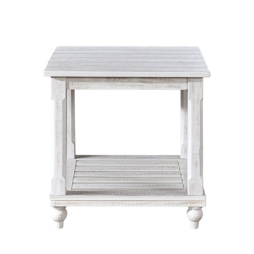 Cade 3-Piece Wood Occasional Table Set in White. Picture 9