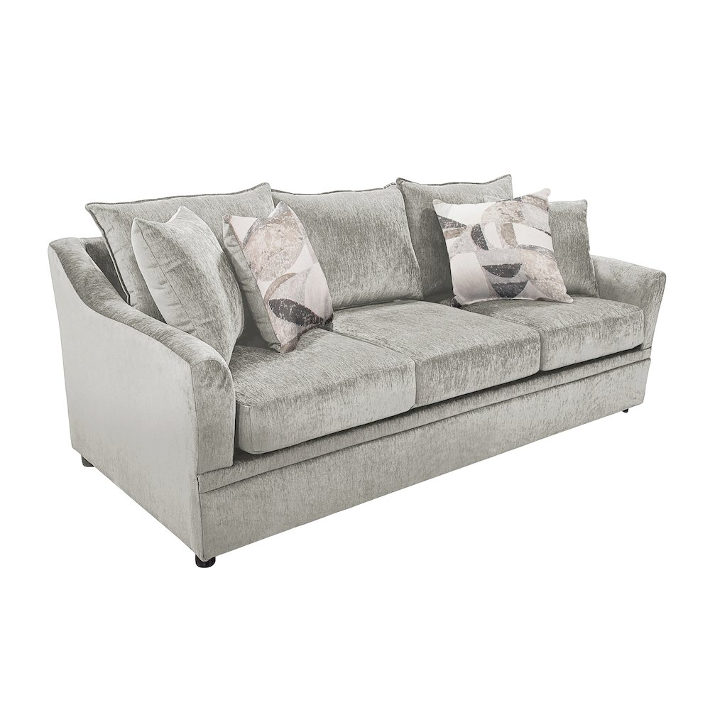 Sylvie Polyester Upholstered Sofa in Light Gray. Picture 1