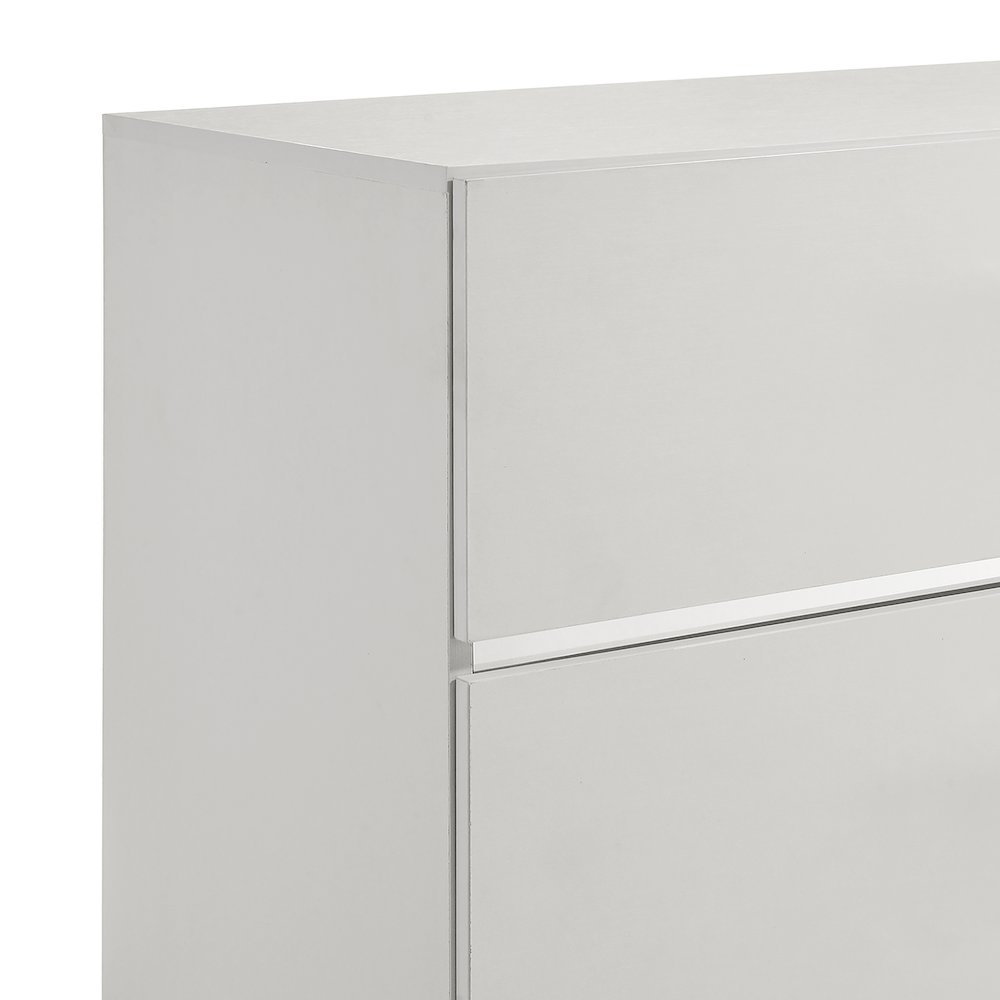 Europa Wood 5-Drawer Chest, White. Picture 6