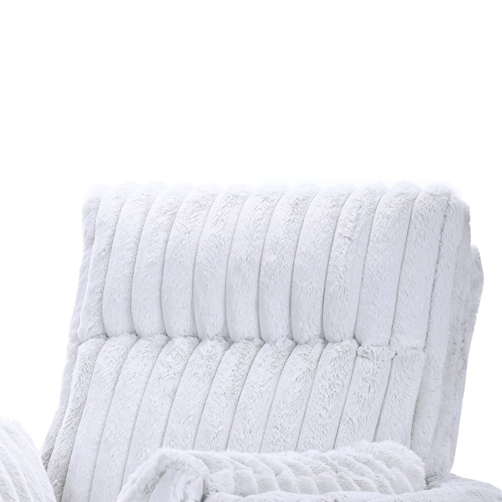 Embrace Fabric Swivel Accent Chair, White. Picture 6