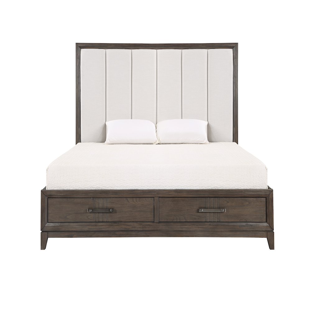 Landon Wood Queen Bed, Walnut. Picture 4