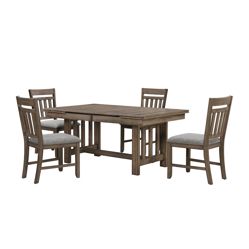 Harrisburg 5-Piece Wood Dining Set, Walnut. Picture 2