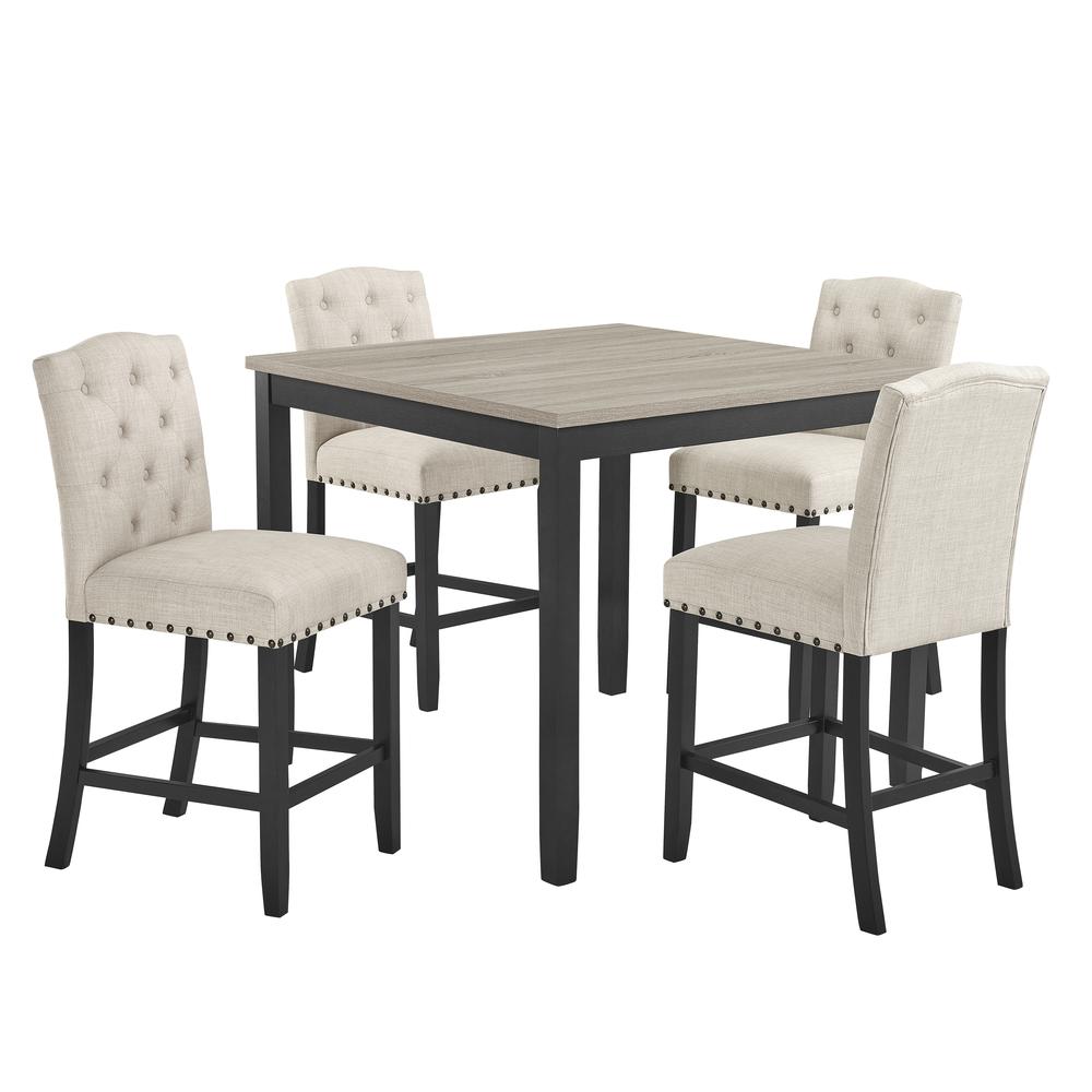 Daphne 5 Pc Natural 42" Counter Set W/Natural Chairs. Picture 1