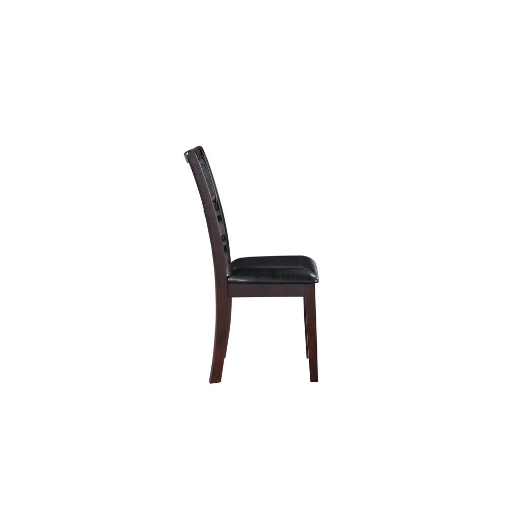 Furniture Gia Solid Wood Dining Chairs in Ebony Black (Set of 2). Picture 4