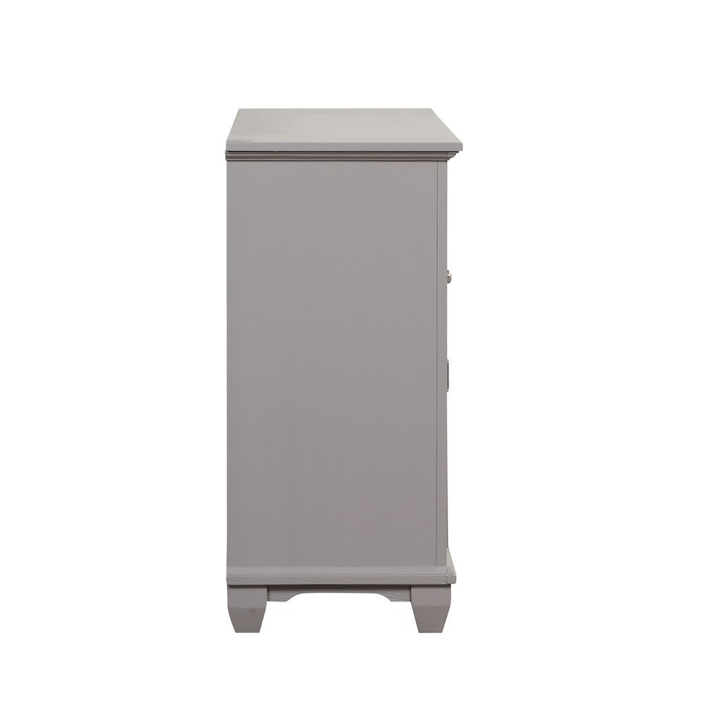 Jamestown Wood 5-Drawer Dresser, Gray. Picture 5