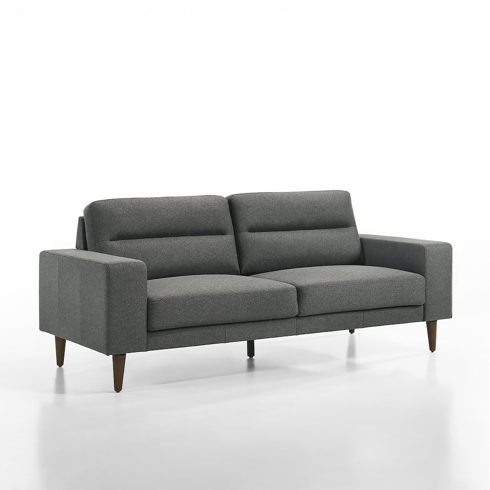 Vale 2-Piece Polyester Fabric Sofa and Chair Set, Gray. Picture 2