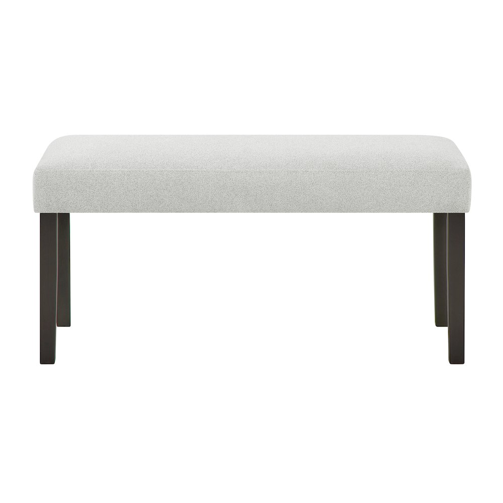 Carissa Dining Bench with Upholstered Seat in Stone. Picture 3