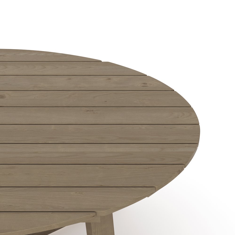 Carezza Wood Patio Coffee Table, Natural. Picture 4