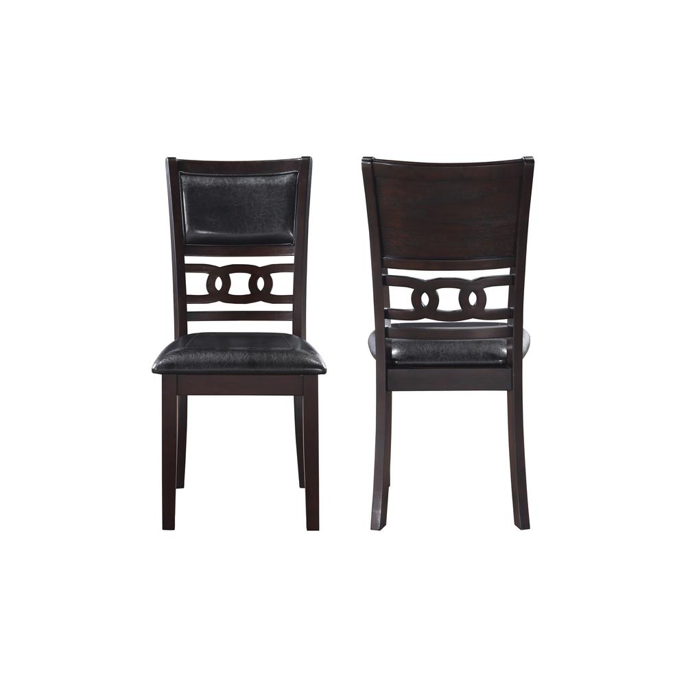 Furniture Gia Solid Wood Dining Chairs in Ebony Black (Set of 2). Picture 1