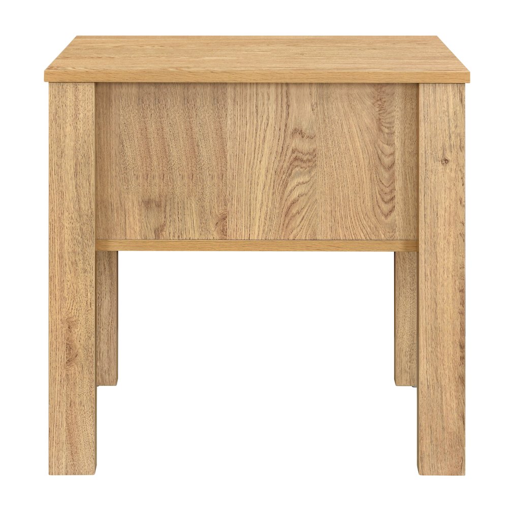New Classic Furniture Thayer Wood 1-Drawer End Table in Natural/Beige (Set of 2). Picture 6