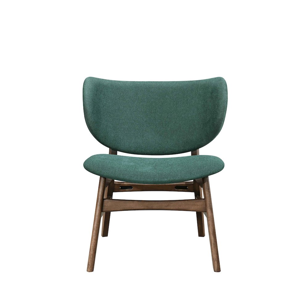 Adler 2-Piece Wood & Fabric Lounge Chair in Green. Picture 4