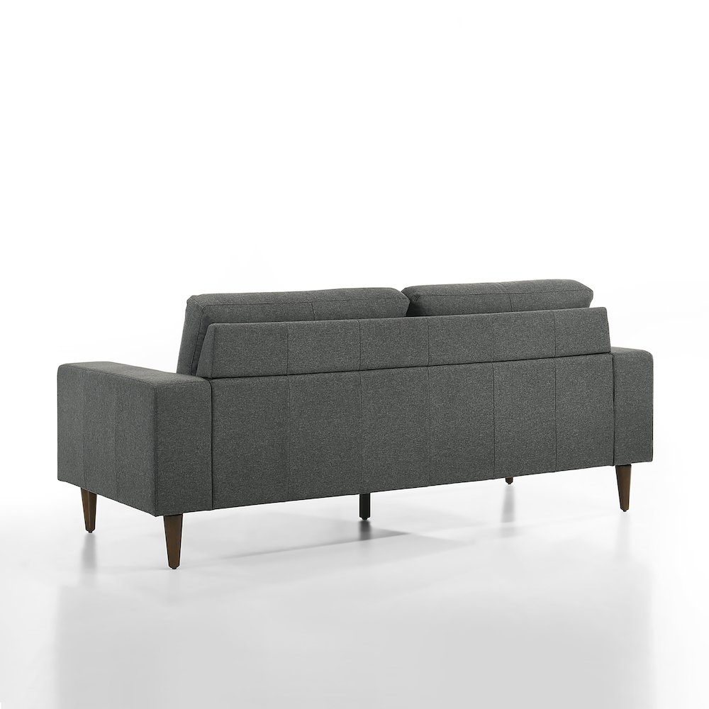 Vale 2-Piece Polyester Fabric Sofa and Chair Set, Gray. Picture 4