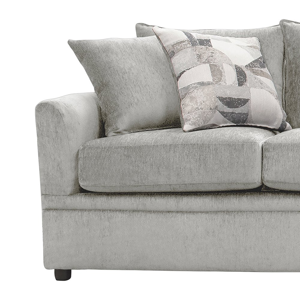 Sylvie Polyester Upholstered Sofa in Light Gray. Picture 5