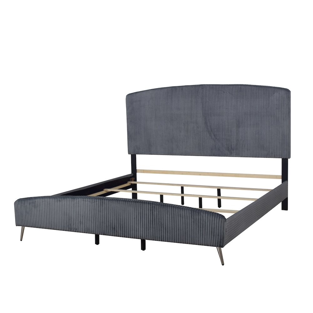 Kailani Wood King Bed, Gray. Picture 5
