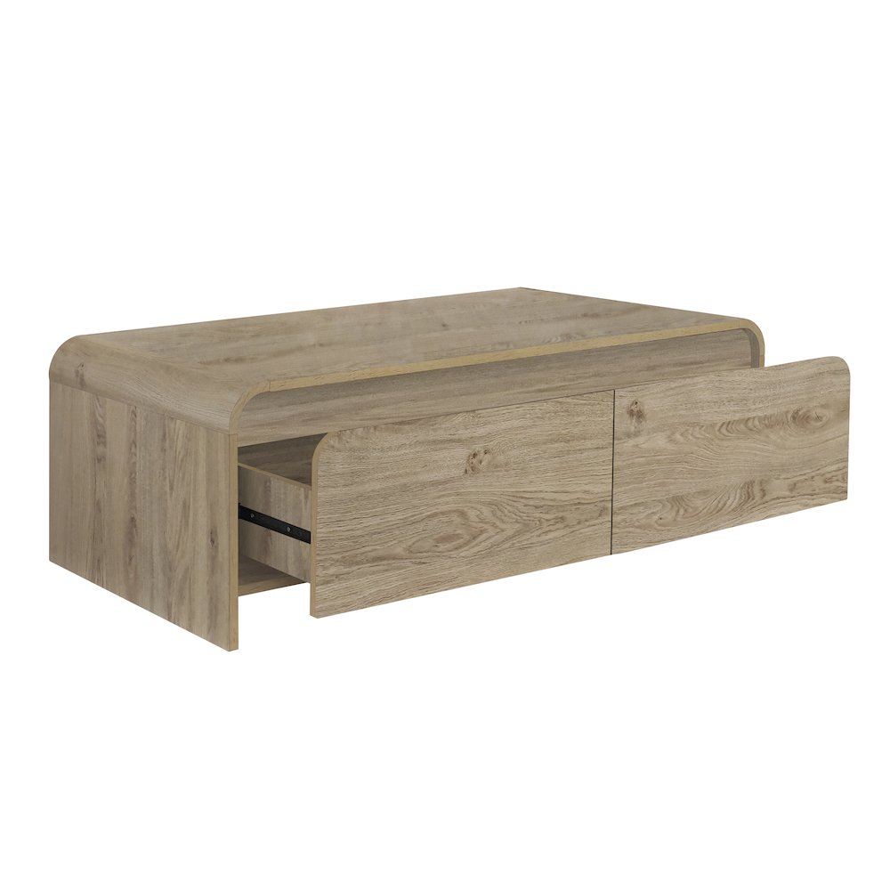 Mara 47.25 in. Natural Rectangular Wood Coffee Table. Picture 3