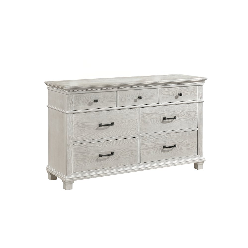 Silver Sands Wood 7-Drawer Dresser in Gray. Picture 1