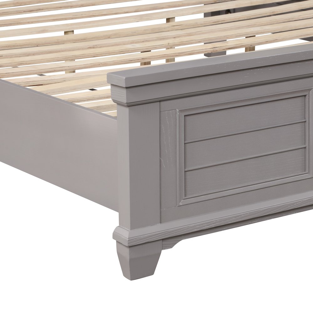 Jamestown Wood King Bed, Gray. Picture 6