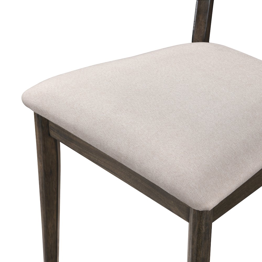 Rex 5-Piece Wood Rectangle Dining Set, Walnut. Picture 11