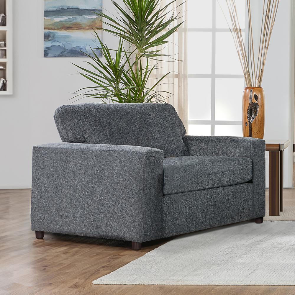 Kylo Gray Polyester Fabric Oversized Chair and a Half. Picture 4