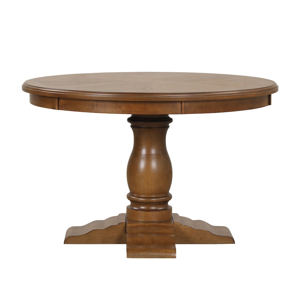 5-Piece Wood Dining Set in Brown and Blue. Picture 4