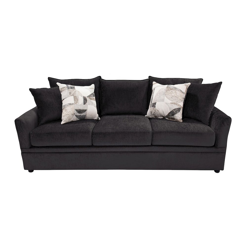 Sylvie Polyester Upholstered Sofa in Dark Gray. Picture 2