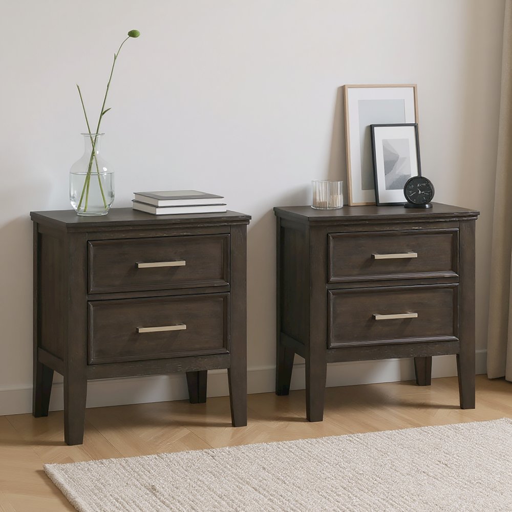 Andover Wood Nightstand in Nutmeg Brown (Set of 2). Picture 7