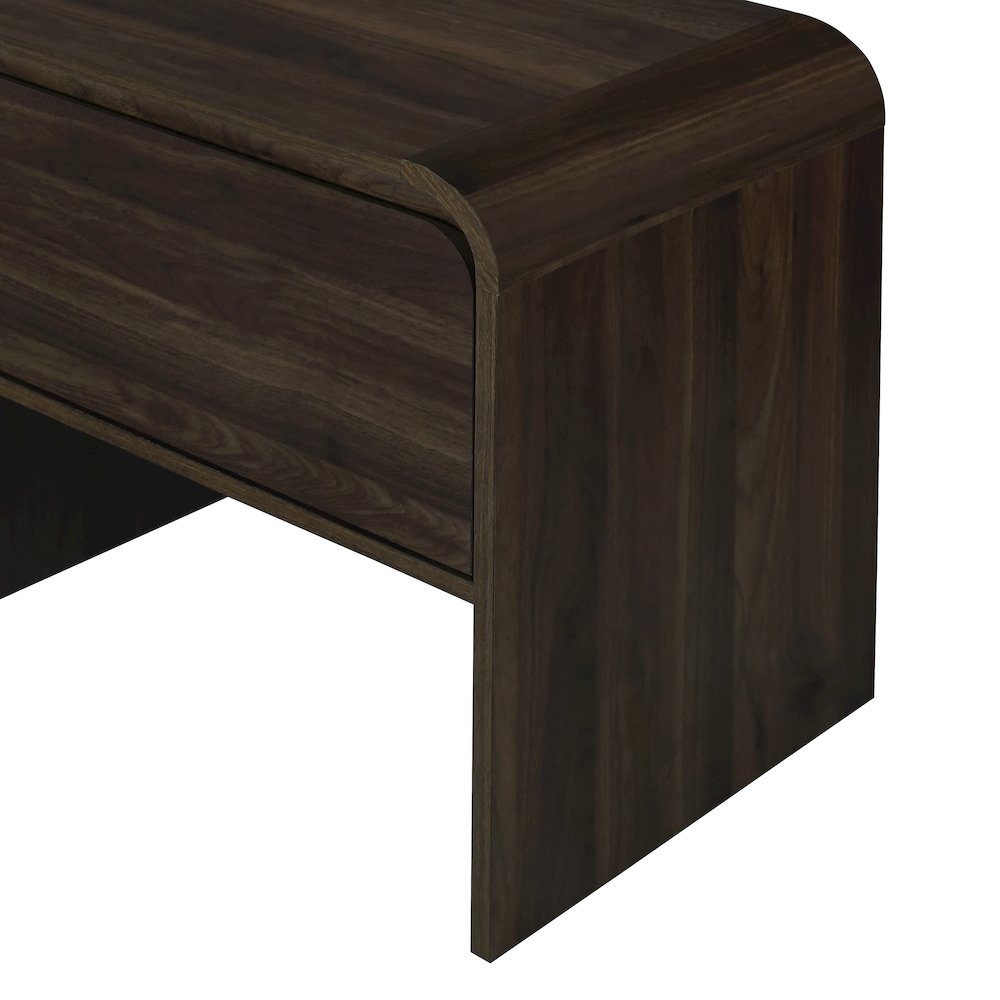 Mara 15.75 in. Walnut Rectangular Wood End Table. Picture 6