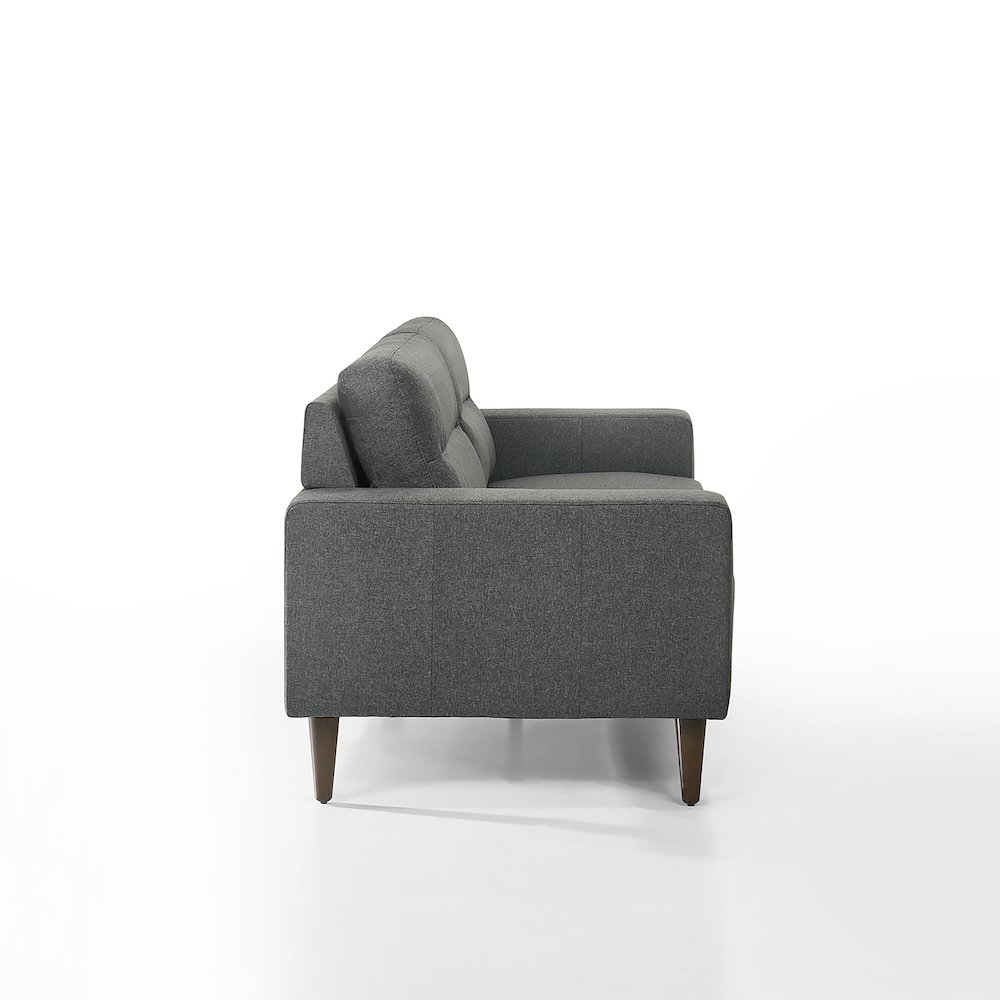 Vale 2-Piece Polyester Fabric Sofa and Chair Set, Gray. Picture 5