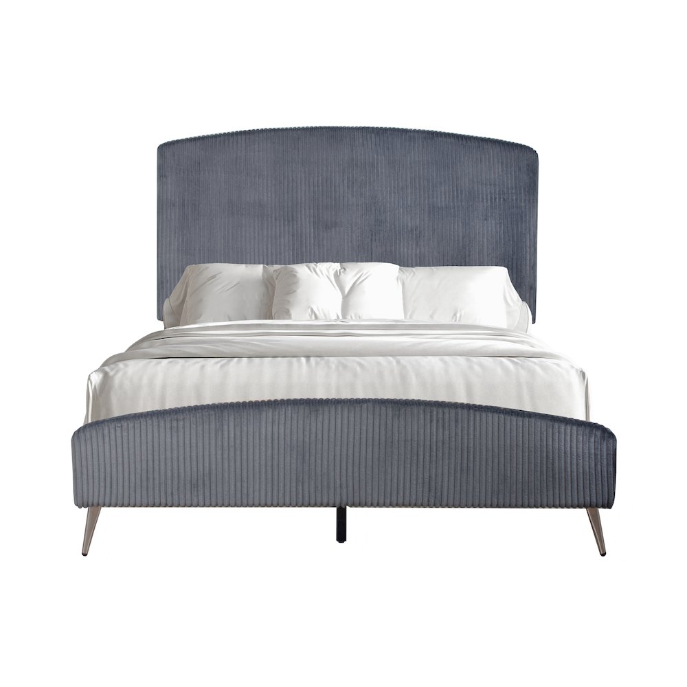 Kailani Wood Queen Bed, Gray. Picture 3