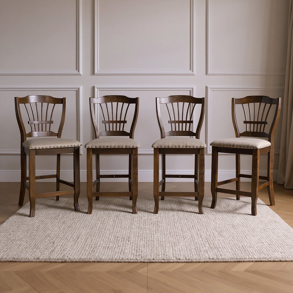 Bixby Wood Counter Chair in Espresso Brown (Set of 4). Picture 2