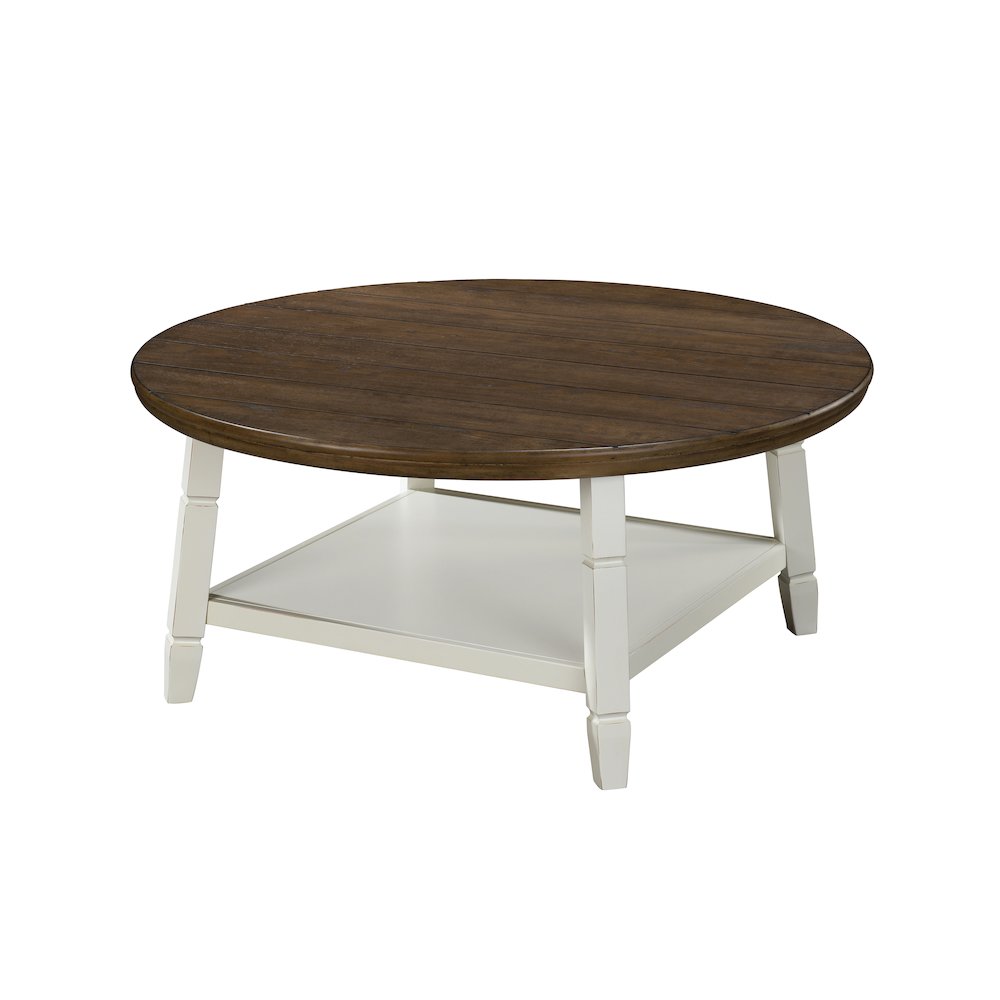 Flaherty 3-Piece Wood Occasional Table Set in Brown/White. Picture 3