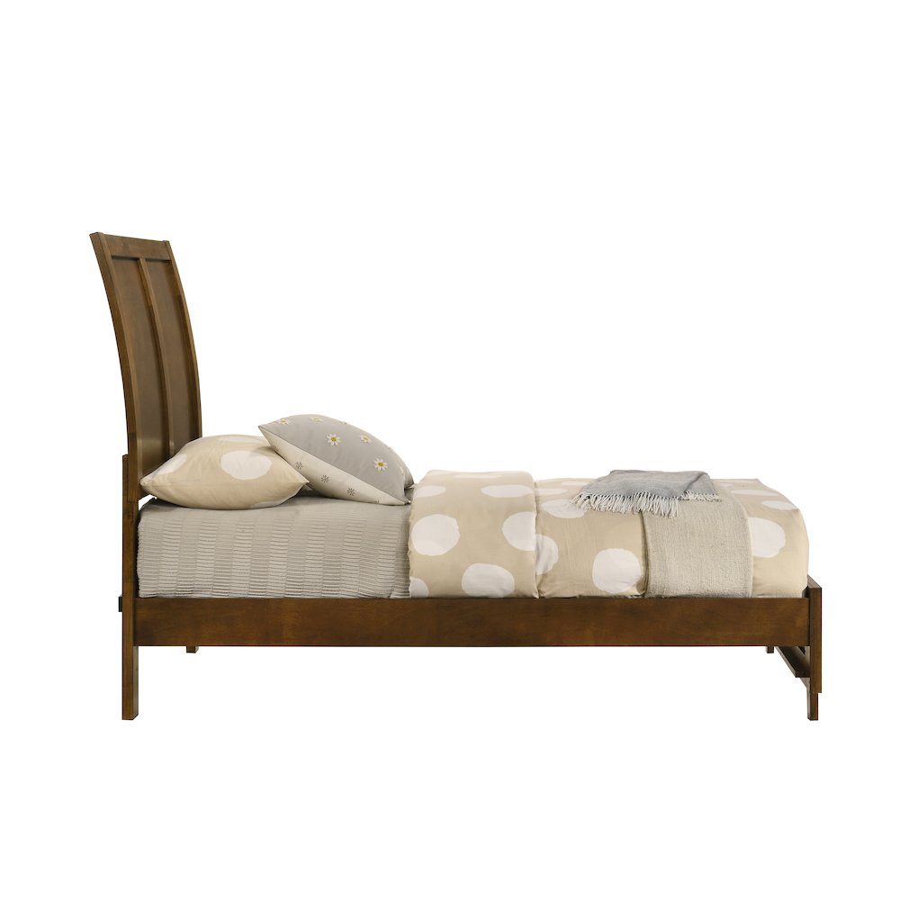 Ballard Wood Twin Panel Bed in Walnut Brown. Picture 3