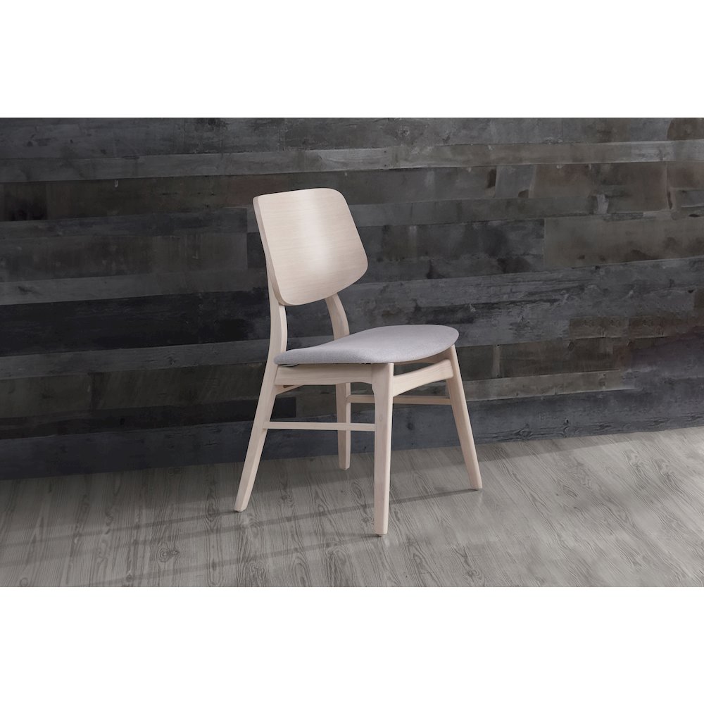 Oscar Wood Back Dining Chair (Set of 2), White Ash. Picture 7