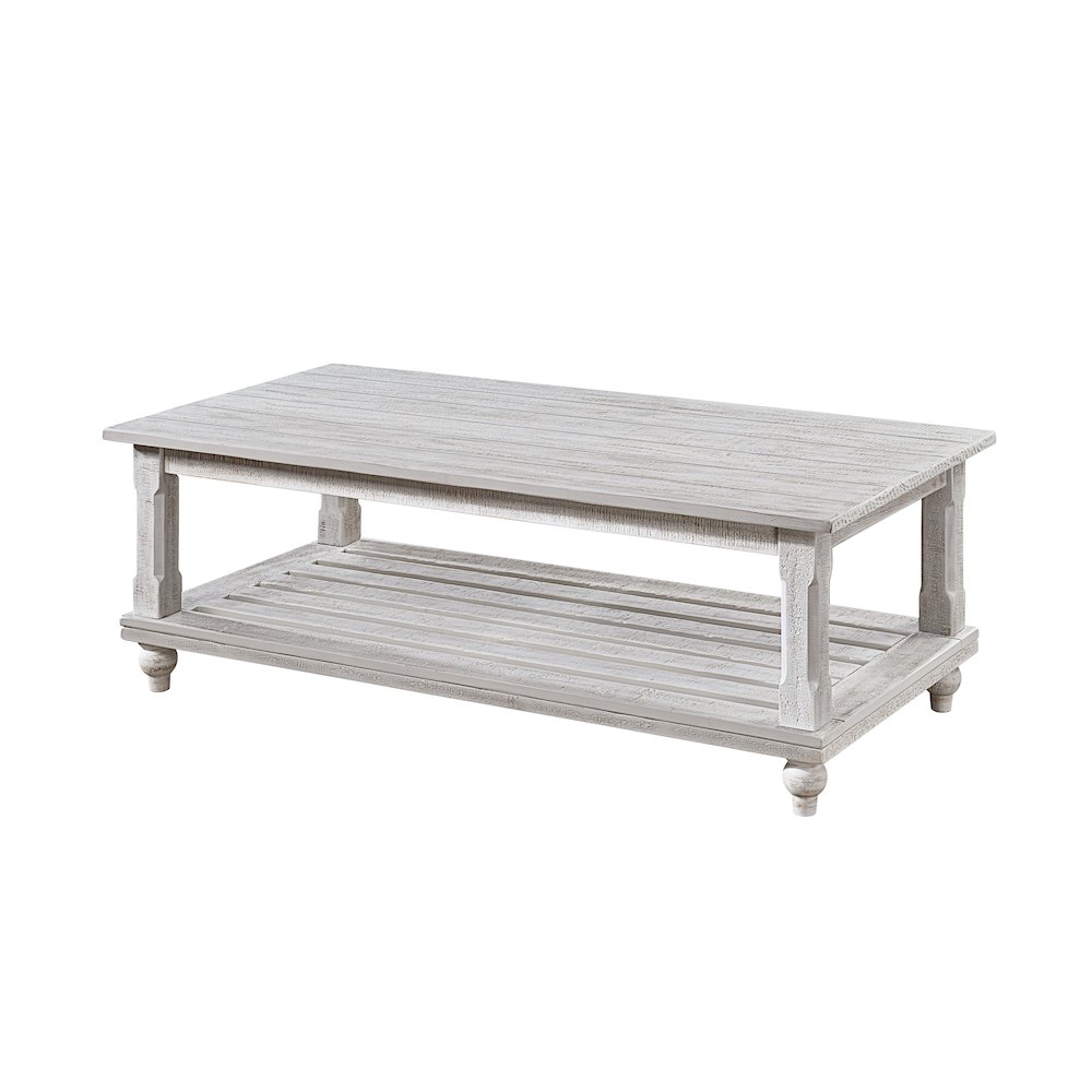 Cade 3-Piece Wood Occasional Table Set in White. Picture 3