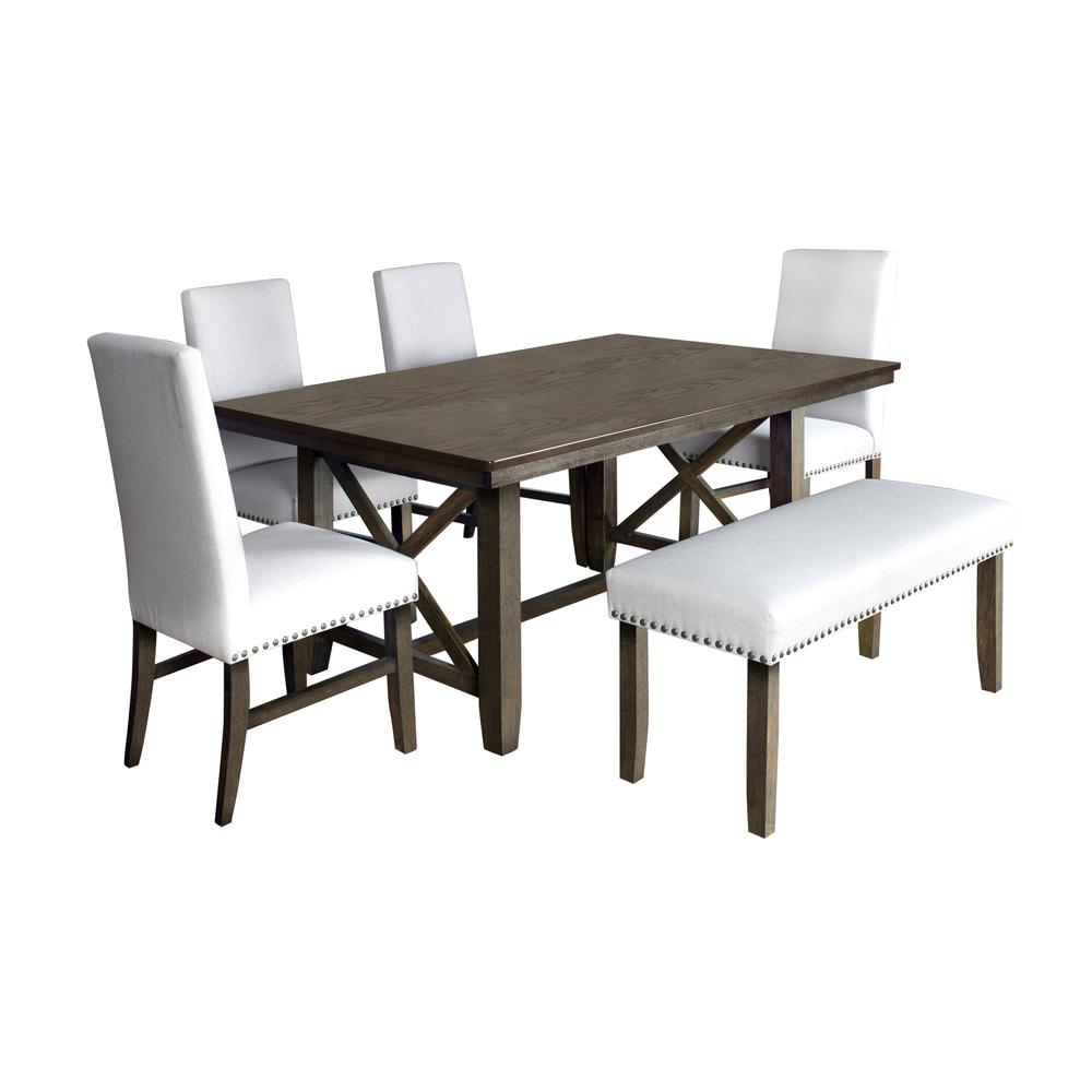 Julius 66" Rectangle Dining Table-Walnut. Picture 5