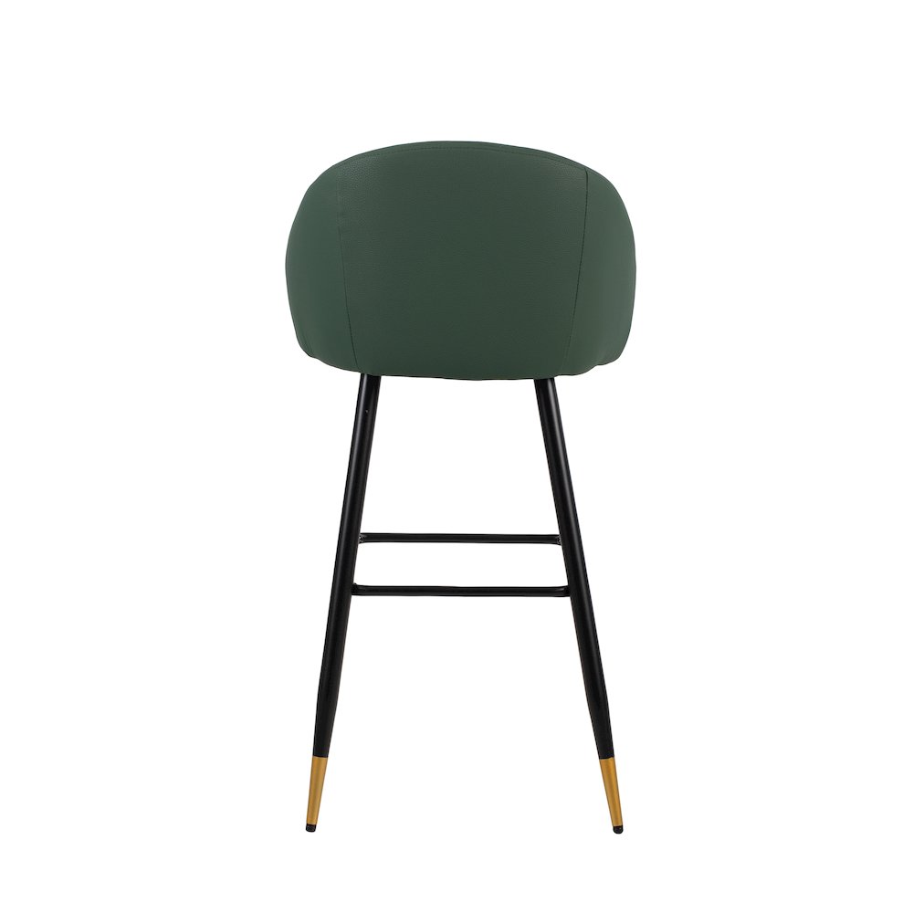 New Classic Furniture Oliver Vegan Leather Bar Chair in Green (Set of 4). Picture 7