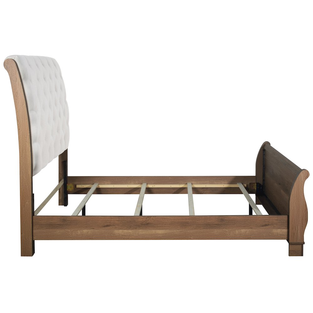 Coventry Hall Wood King Sleigh Bed in Pecan. Picture 6