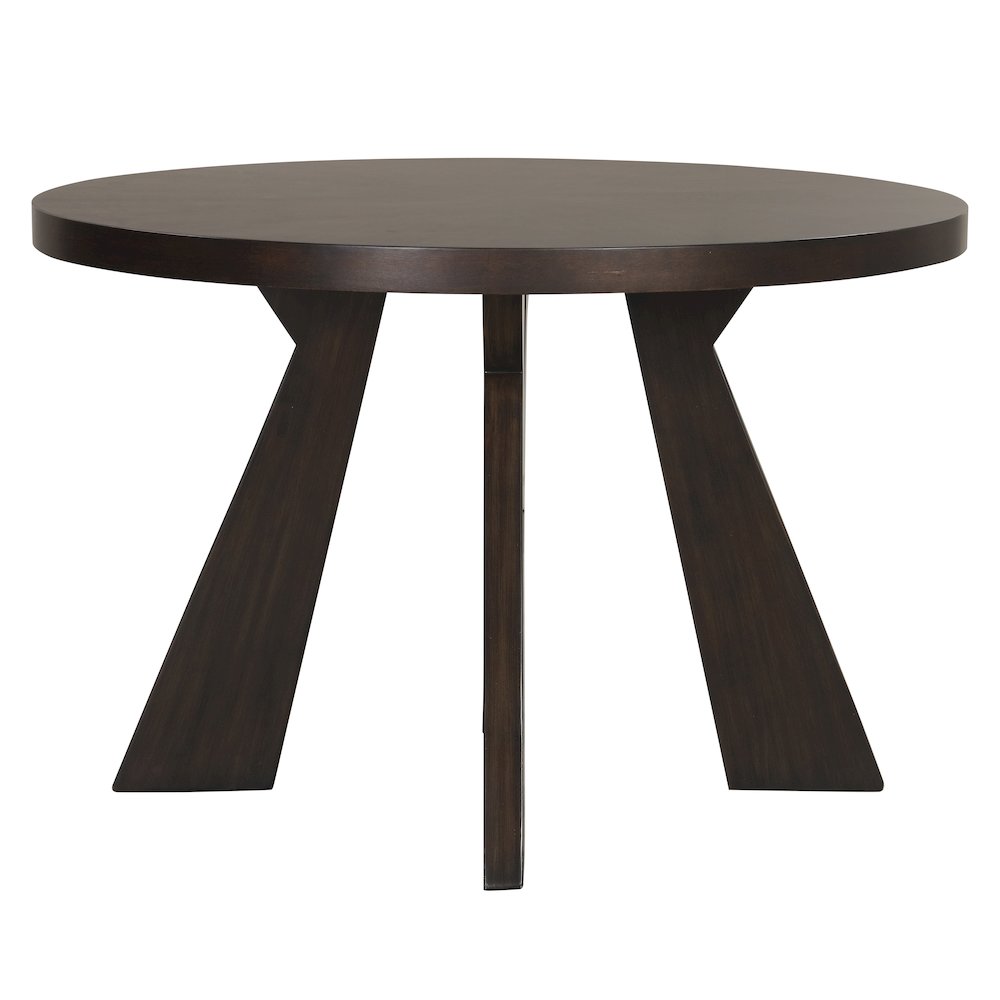 Chestnut Ridge 47" Wood Round Table in Brown. Picture 2