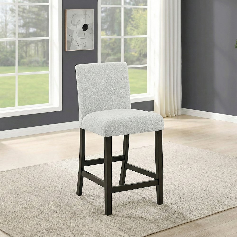 Carissa Wood Counter Chair in Stone (Set of 2). Picture 2