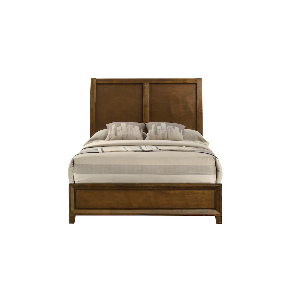 Ballard Wood Full Panel Bed in Walnut Brown. Picture 2