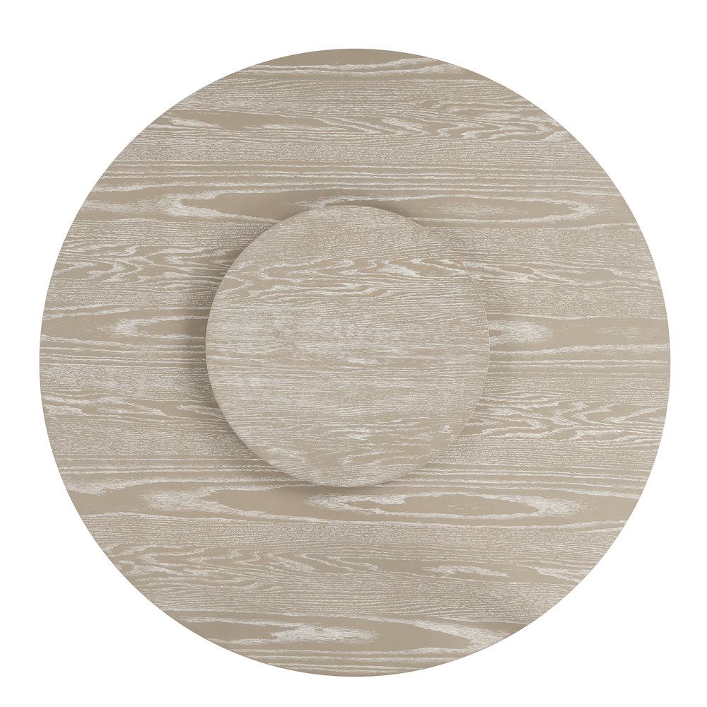 Gwendolyn 5-Pc Wood Round Dining Set w Arm Chairs in Taupe. Picture 5