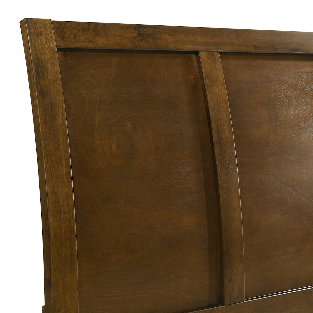 Ballard Wood Twin Panel Bed in Walnut Brown. Picture 6