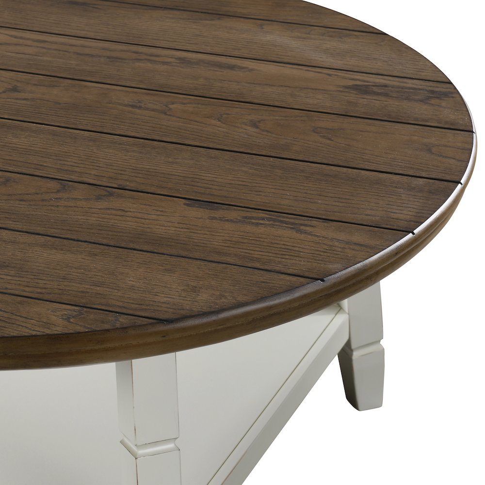 Flaherty 3-Piece Wood Occasional Table Set in Brown/White. Picture 5