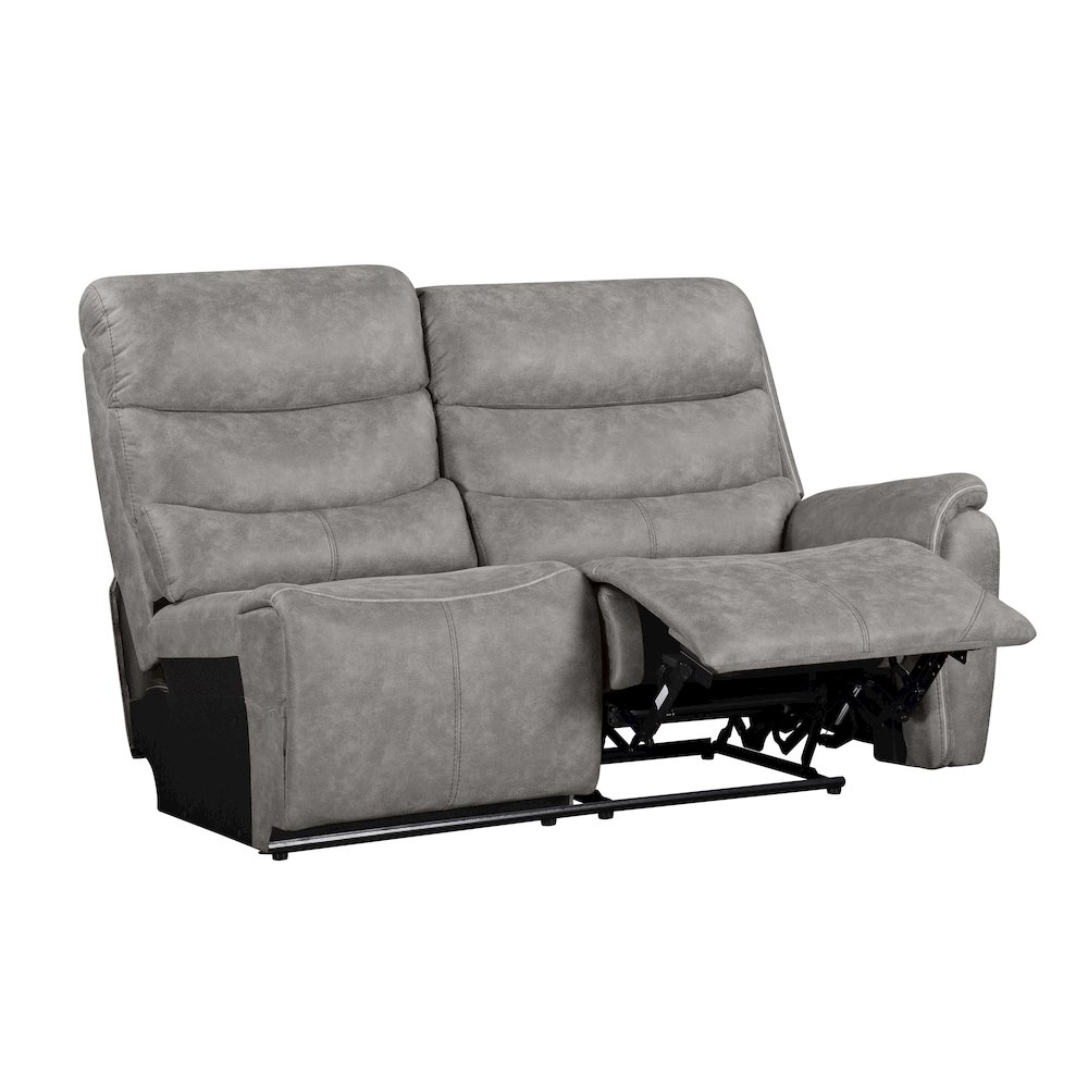 Kamari 3-Piece Polyester Fabric Manual Sectional Set, Gray. Picture 3
