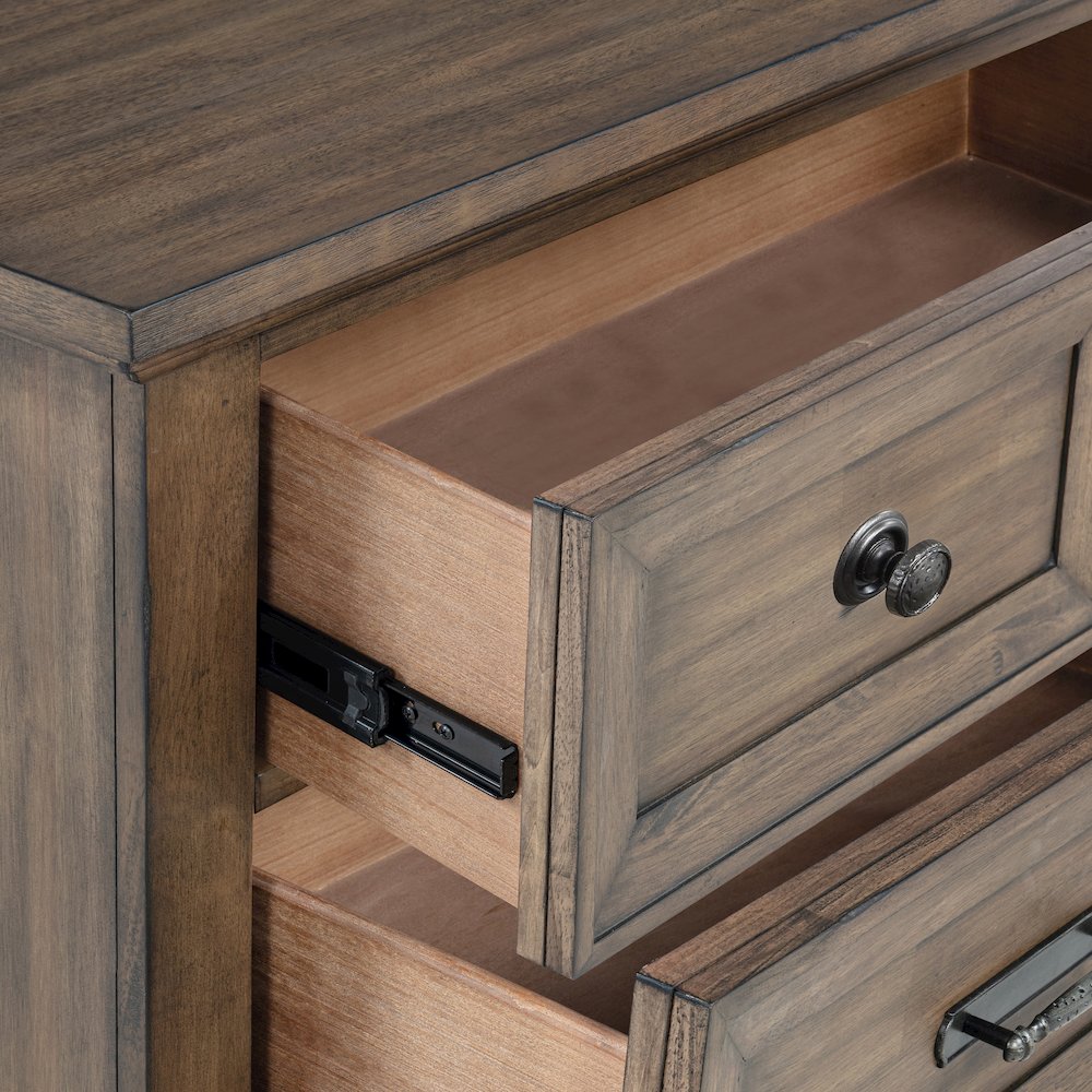Mariana Wood 5-Drawer Chest, Vintage Mocha. Picture 5