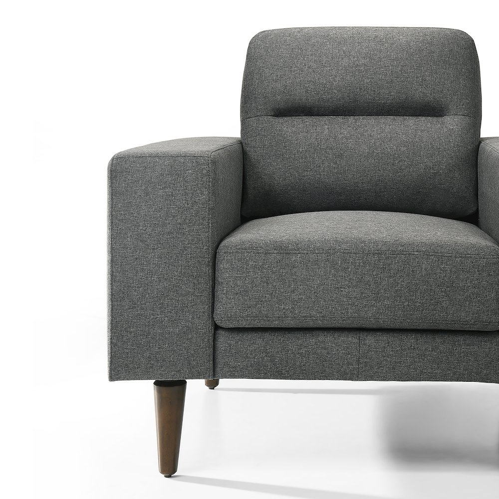 Vale 2-Piece Polyester Fabric Sofa and Chair Set, Gray. Picture 12