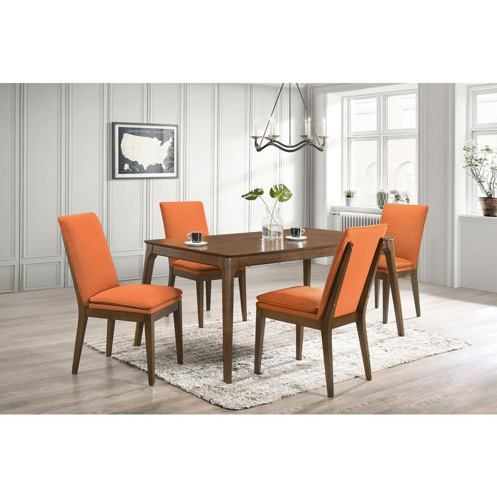 Maggie Dining Chair W/Terra Cotta Cushion-Walnut (Set of 2). Picture 7