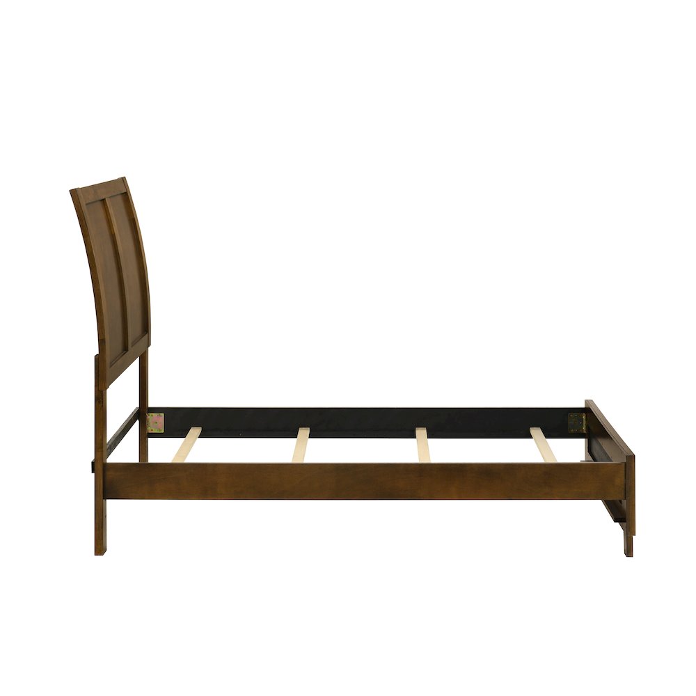 Ballard Wood Twin Panel Bed in Walnut Brown. Picture 4